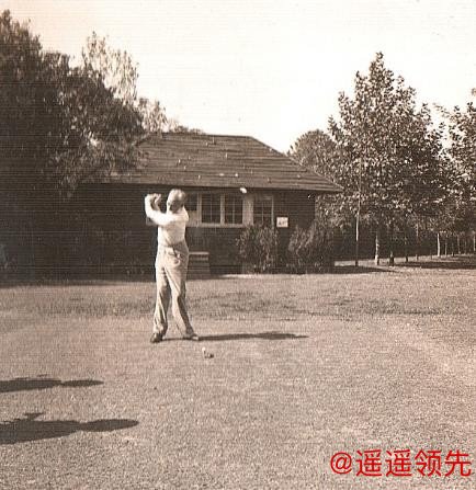 1936年北平高尔夫俱乐部第1洞发球台